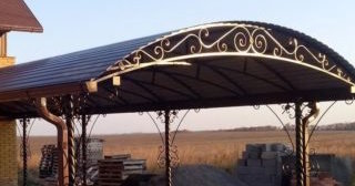 Кованые односкатные навесы для дома в калуге | Цены от 2078 руб.
