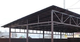 Односкатные навесы из профнастила 4 на 4: монтаж и продажа в калуге от 1766 руб.